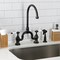 Kingston Brass Bridge Kitchen Faucet with Brass Sprayer, Oil Rubbed Bronze KS7795PLBS - alternate 2
